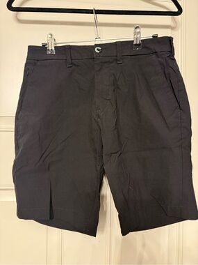 Express Black Flat-Front Men's Shorts